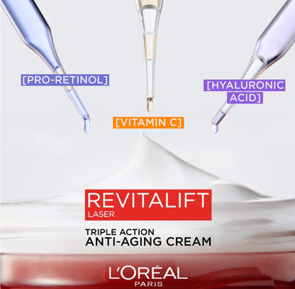 L’Oréal Paris Revitalift Laser Renew Night Cream – Anti-Aging Night Moisturizer for Wrinkles & Firmness