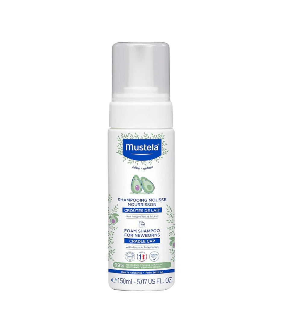 Mustela Foam Shampoo for Newborns 150ml – Gentle Cradle Cap & Scalp Care