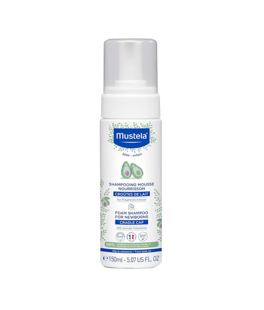 Mustela Foam Shampoo for Newborns 150ml – Gentle Cradle Cap & Scalp Care