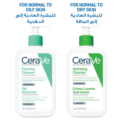 CeraVe Foaming Cleanser – Daily Face & Body Wash for Normal to Oily Skin