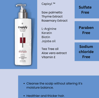 Capixy Hair Strengthening Shampoo – Anti-Hair Loss & Scalp Revitalizing Formula-250ml