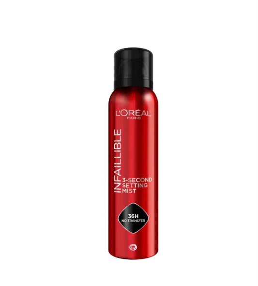 L’Oréal Paris Infaillible 3-second Settig Spray, Locks Makeup for 36h of Long Wear, with no Transfer, No marks, No Stickness