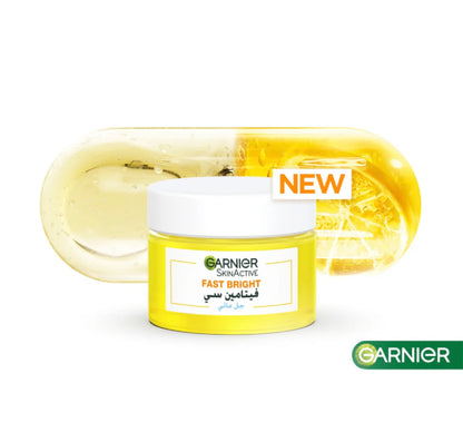 Garnier SkinActive Fast Bright Vitamin C Water Gel Moisturizer – 48H Hydration Brightening Face Gel