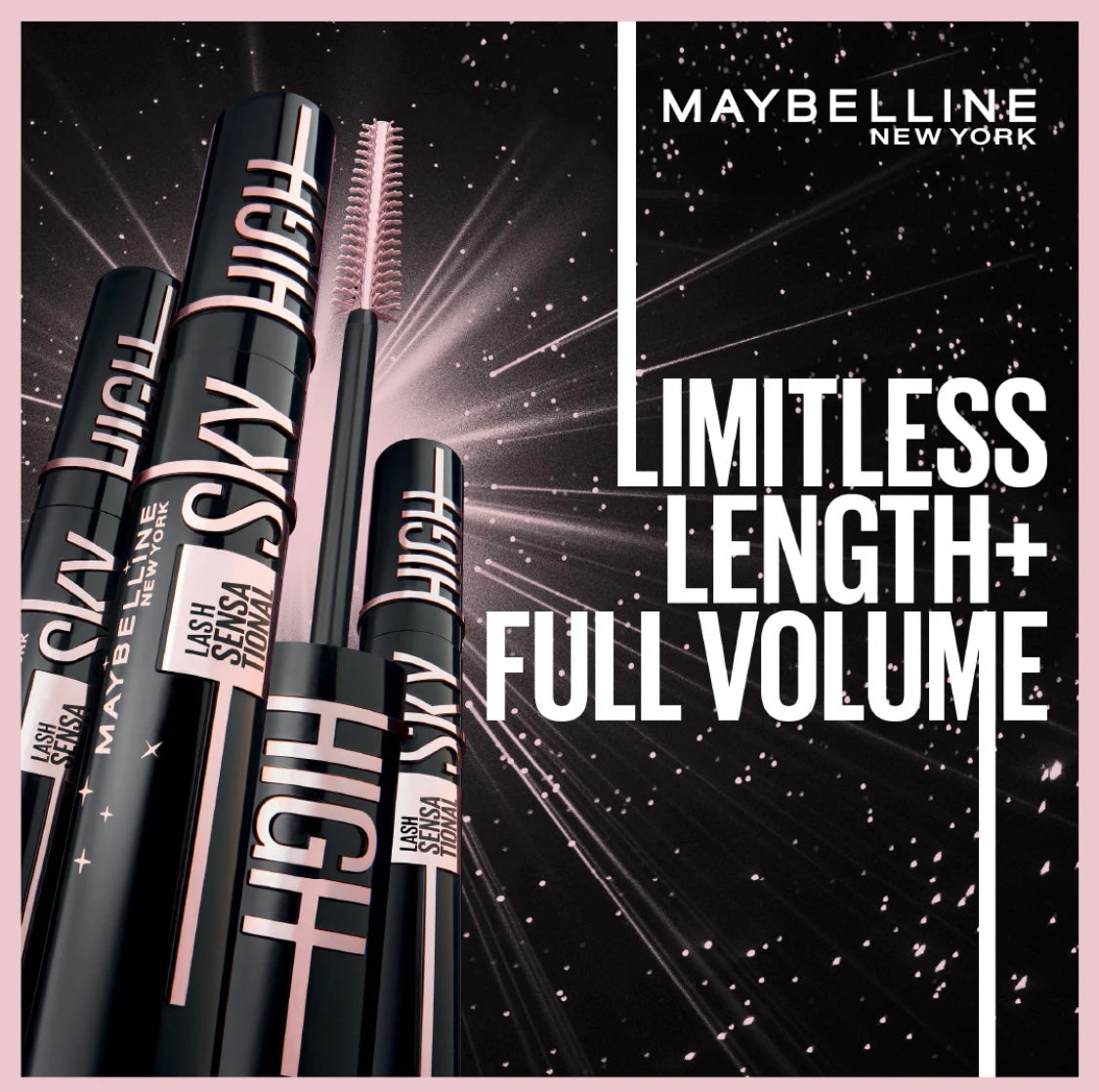 Maybelline Lash Sensational Cosmic Black Sky High Volumizing and Lengthening Intense Black