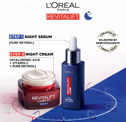 L’Oréal Paris Revitalift Laser Renew Night Cream – Anti-Aging Night Moisturizer for Wrinkles & Firmness