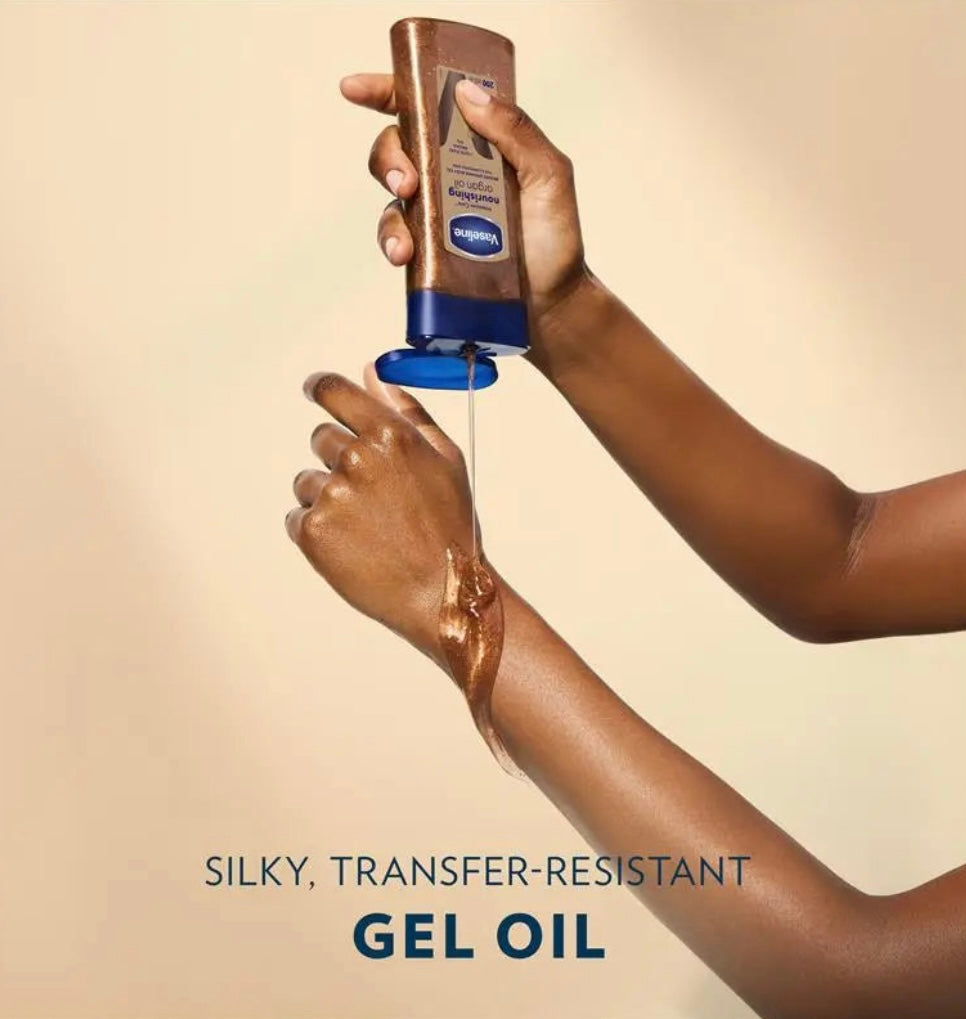 Vaseline Nourishing Argan Oil Body Gel Oil with Golden Shimmer (200ml)