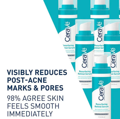 CeraVe Resurfacing Retinol Serum – Gentle Skin-Smoothing Treatment for Post-Acne Marks