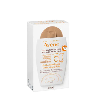 Avène Tinted Mineral Fluid SPF 50+ – Mineral Sunscreen for Sensitive Skin 40ml