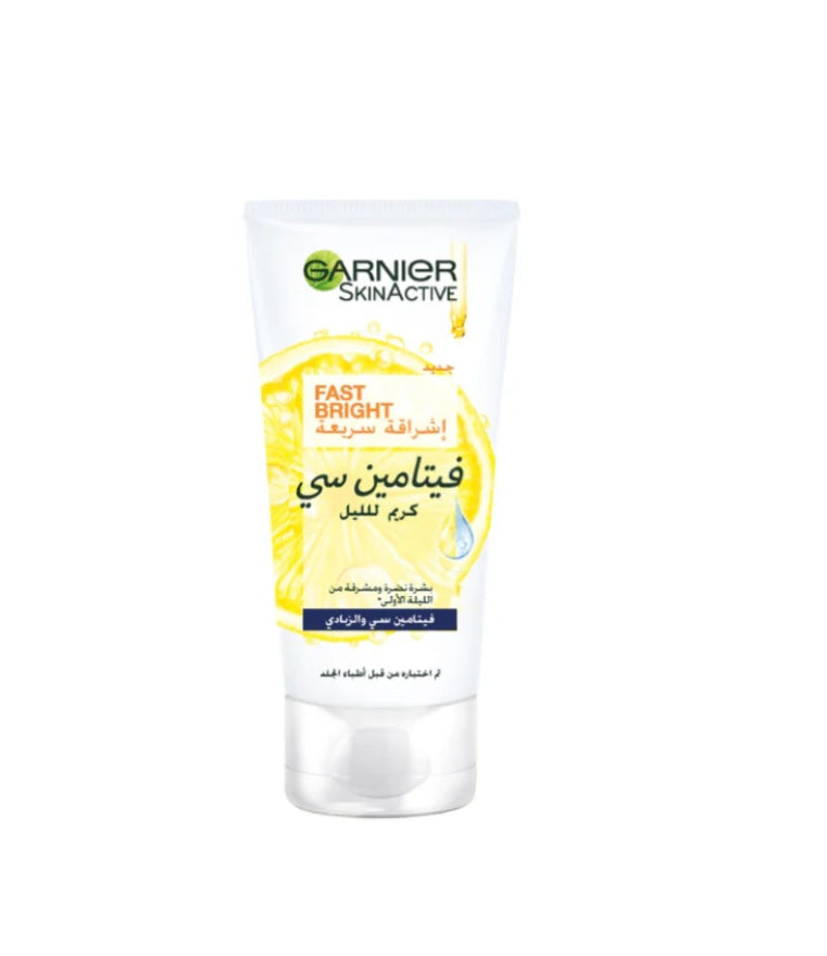 Garnier Fast Bright Vitamin C Brightening Night Cream – Even Skin Tone & Radiance Boost for All Skin Types