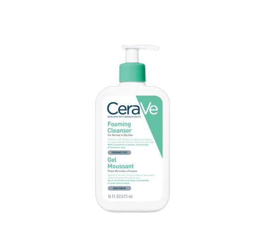CeraVe Foaming Cleanser – Daily Face & Body Wash for Normal to Oily Skin