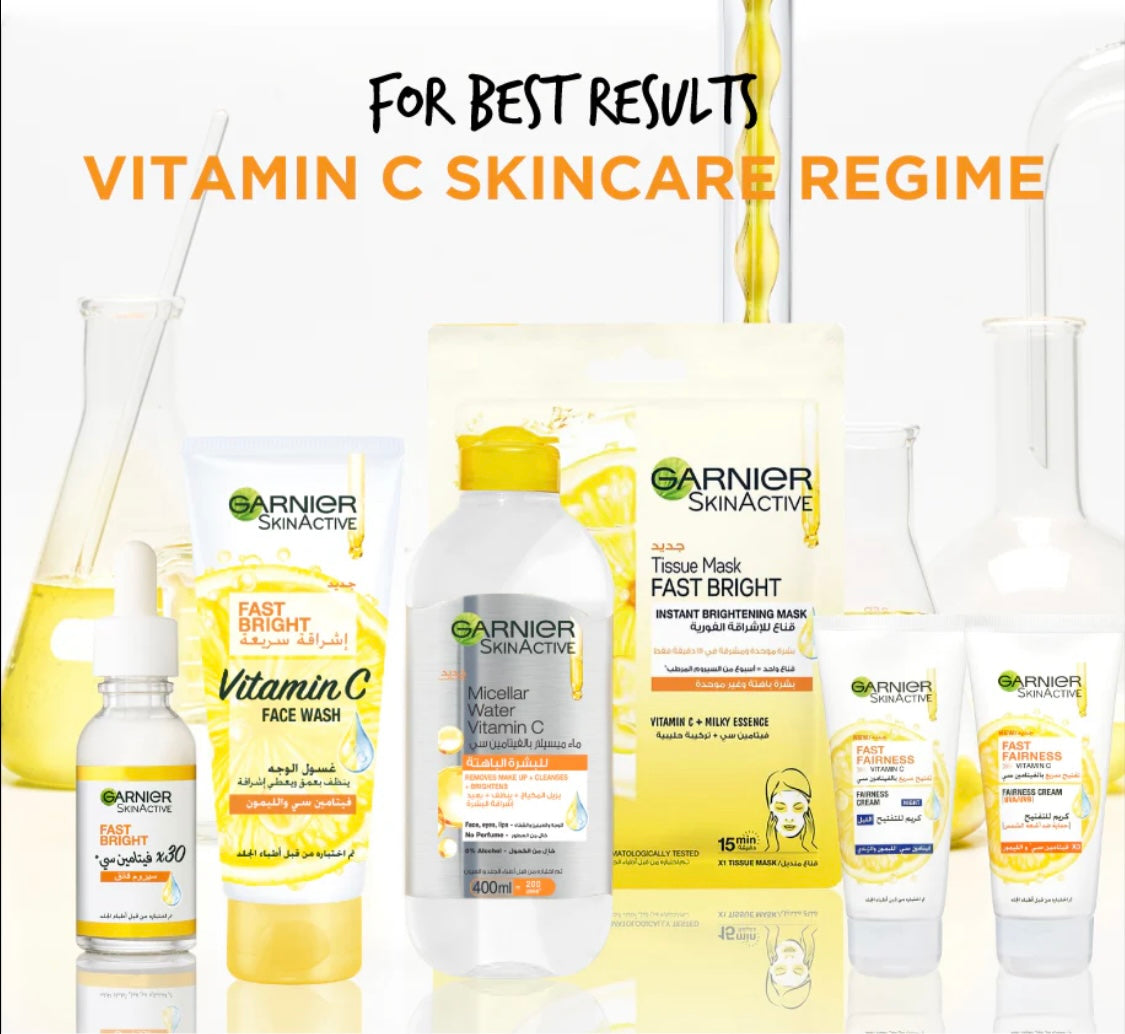 Garnier Fast Bright Vitamin C Brightening Night Cream – Even Skin Tone & Radiance Boost for All Skin Types