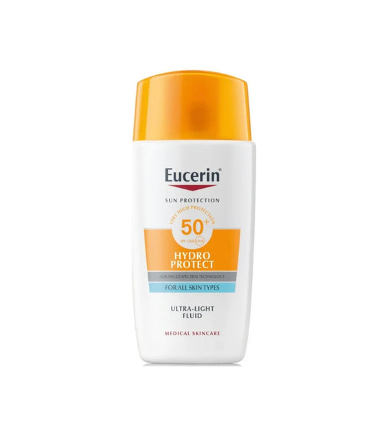 Eucerin Hydro Protect SPF 50+ – Ultra-Light Hydrating Sunscreen for All Skin Types