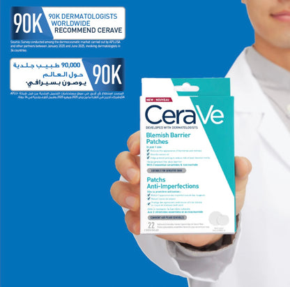 CeraVe Acne Control Pimple Patches – Hydrocolloid Blemish Spots with Essential Ceramides