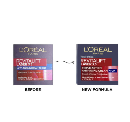 L’Oréal Paris Revitalift Laser Renew Night Cream – Anti-Aging Night Moisturizer for Wrinkles & Firmness