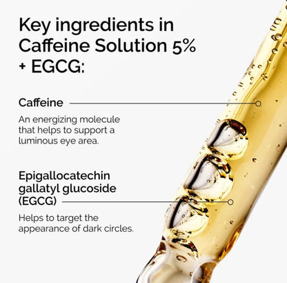 The Ordinary Caffeine Solution 5% + EGCG – Depuffing & Dark Circle Eye Serum