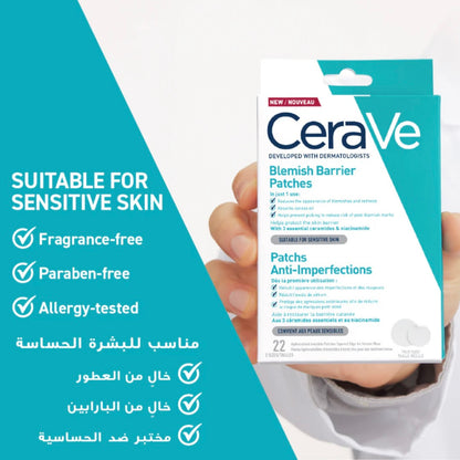 CeraVe Acne Control Pimple Patches – Hydrocolloid Blemish Spots with Essential Ceramides