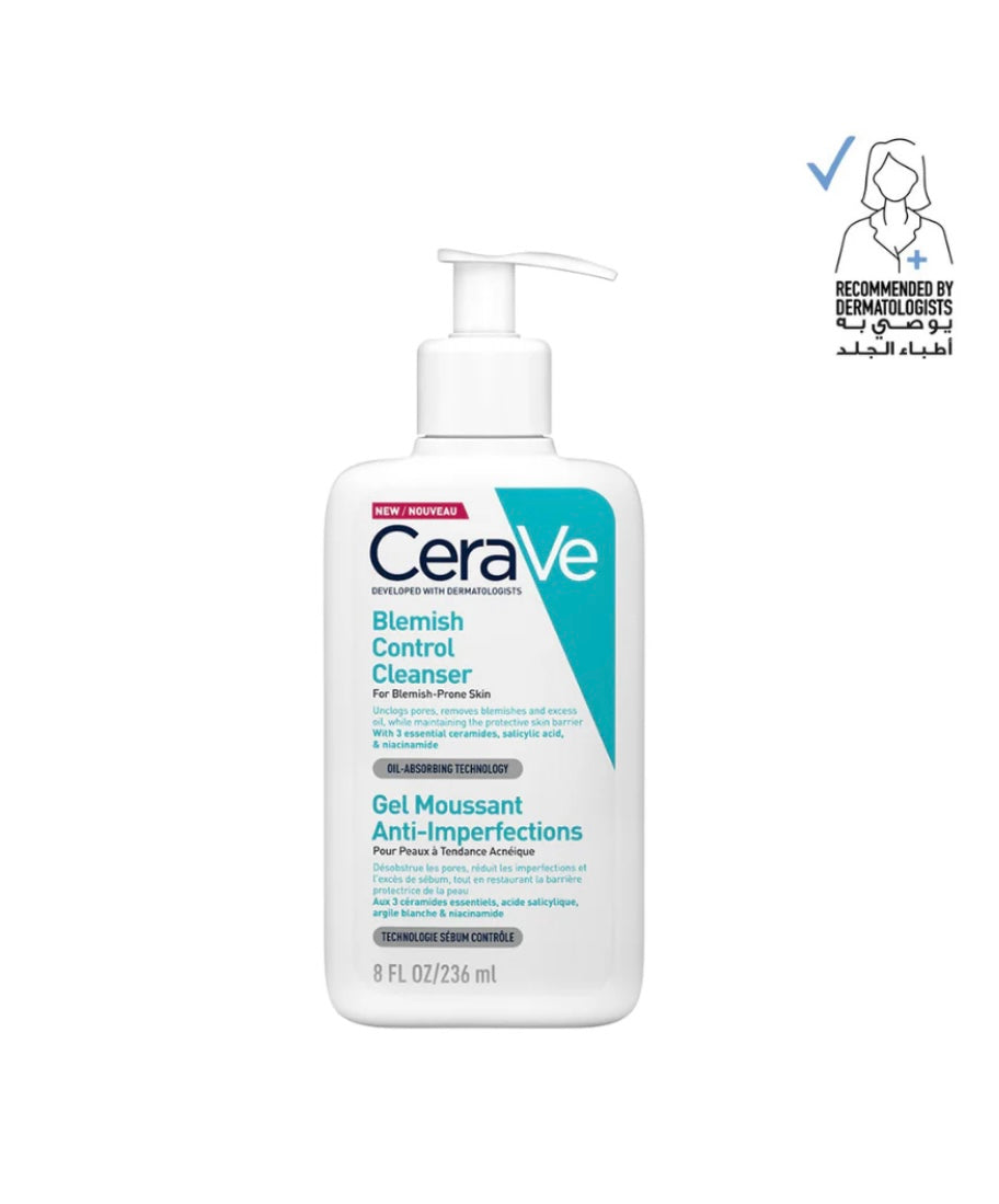 CeraVe Blemish Control Cleanser – Gel-to-Foam Acne Wash for Blemish-Prone Skin