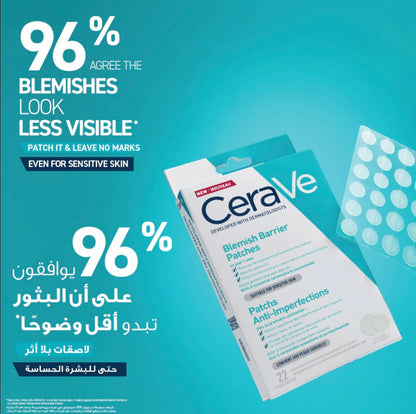 CeraVe Acne Control Pimple Patches – Hydrocolloid Blemish Spots with Essential Ceramides