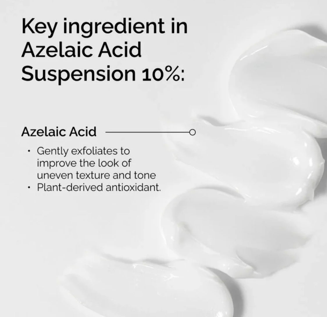The Ordinary Azelaic Acid Suspension 10% – Brightening Cream for Uneven Skin Tone & Blemishes