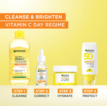 Garnier SkinActive Fast Bright Vitamin C Water Gel Moisturizer – 48H Hydration Brightening Face Gel