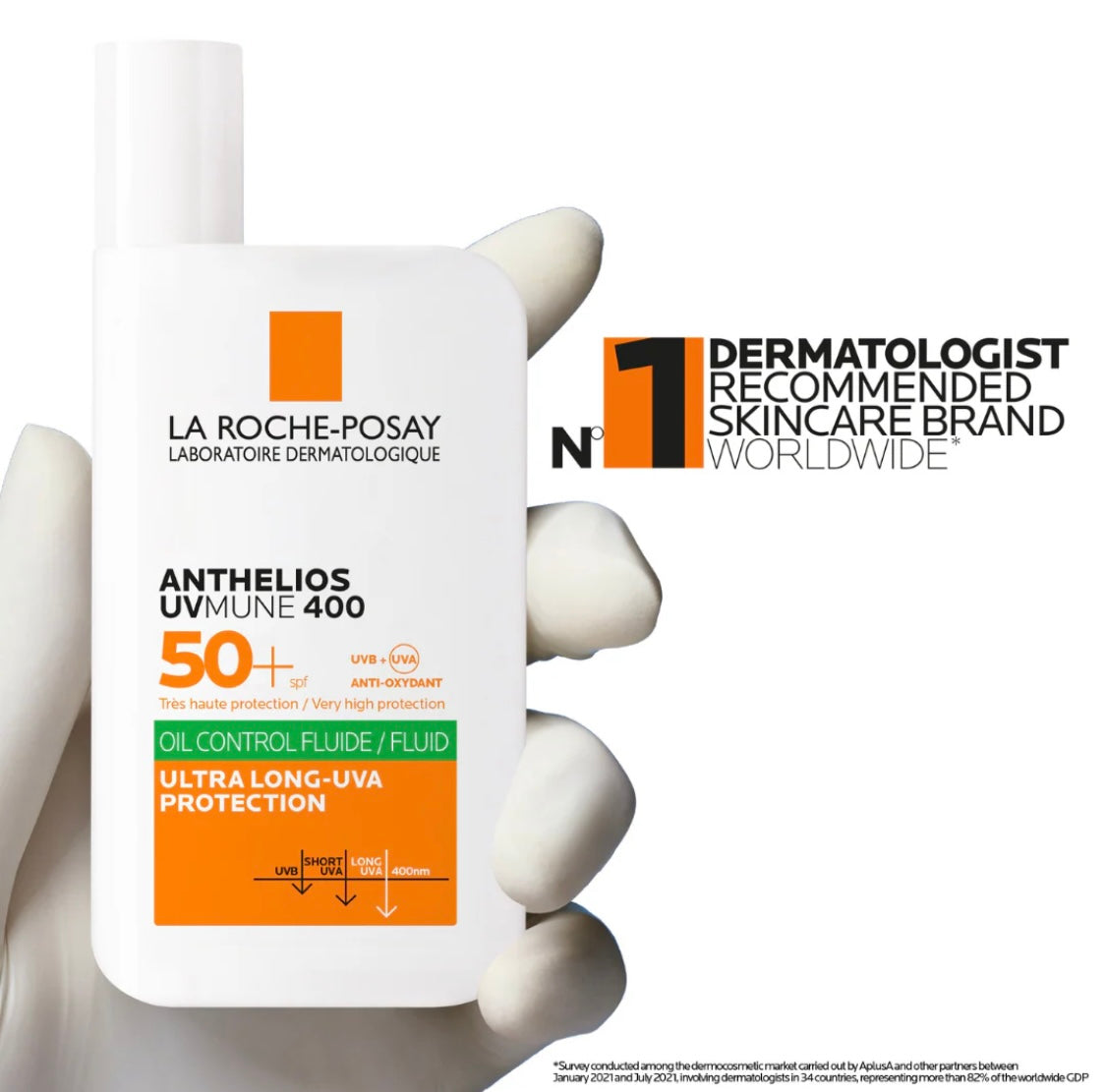 La Roche Posay Anthelios UVMune 400 Oil Control Invisible Fluid Sunscreen SPF 50+ Oily Skin 50ml