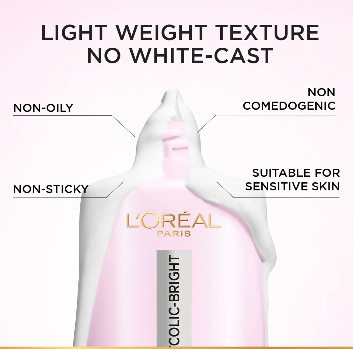 L’Oréal Paris, Glycolic Bright Anti-dark Spot Daily UV Fluid, Spf 50 with [Glycolic Acid, Niacinamide], 50ml