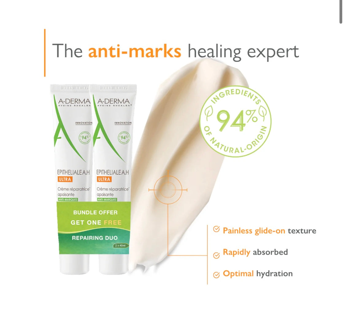 A-Derma Epitheliale A.H Ultra Anti-Mark Ultra Repairing Cream- Buy 1 get 1 for Free