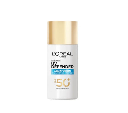 L’Oréal Paris, UV Defender, Aquafusion Daily Water Gel Sunscreen, spf 50+ PA++++Defends from all UV aging sign, absorbs in 3 seconds, 50ml