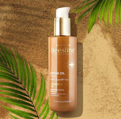 Beesline Suntan Oil Gold – Deep Tan with Shimmering Radiance