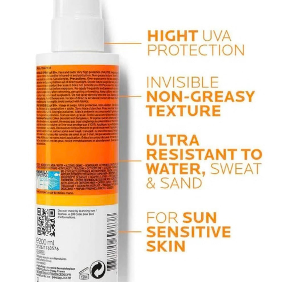 La Roche-Posay Anthelios Invisible Sunscreen Body Spray Spf 50+ 200ml