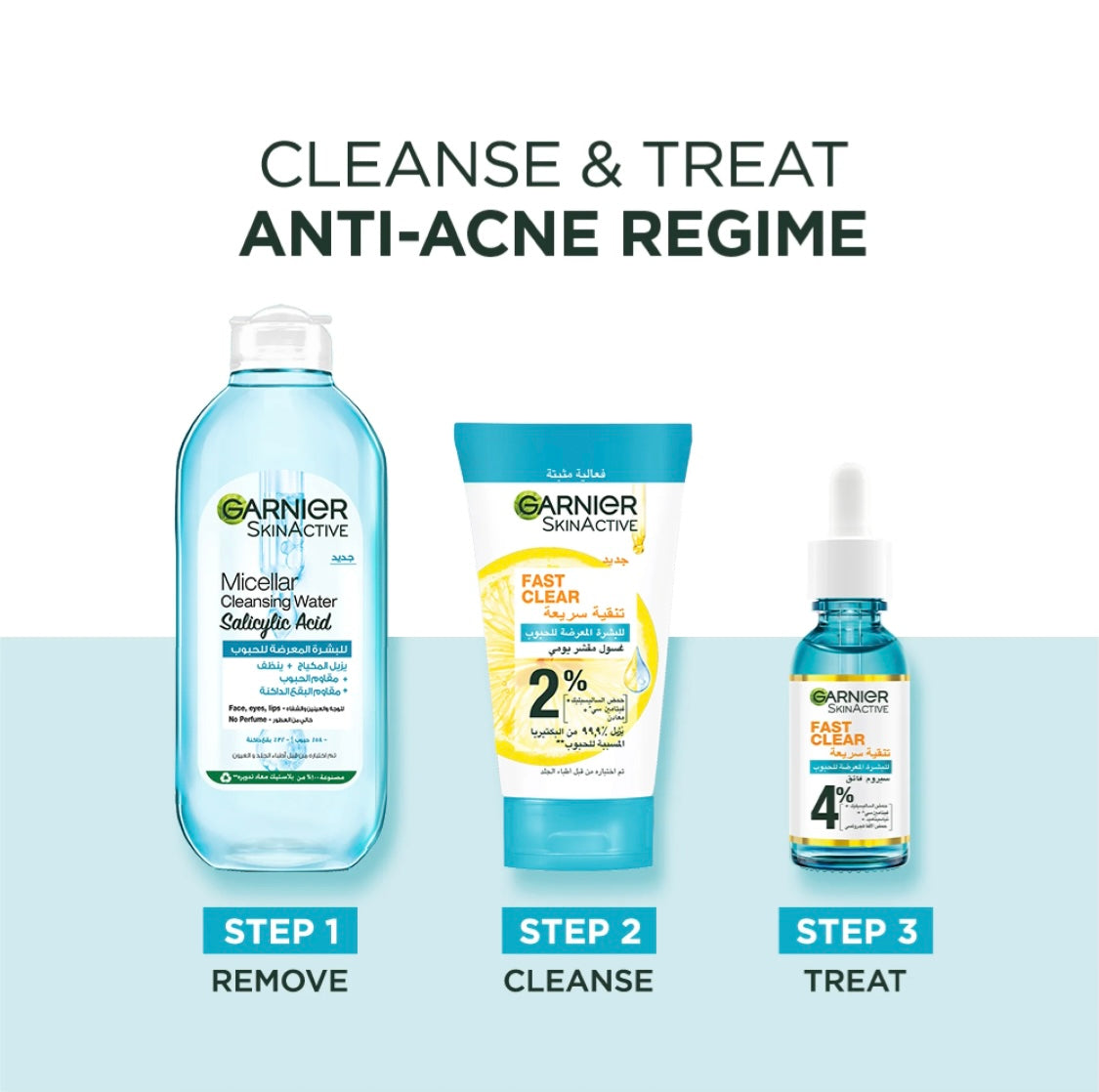Garnier Fast Clear Anti-Acne Booster Serum with 4% Salicylic Acid, Vitamin C, Niacinamide & AHA – Blemish Treatment for Oily & Acne-Prone Skin