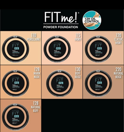 Maybelline Fit me- Perfect Matte Finish & Poreless Powder Lasting up to 16H