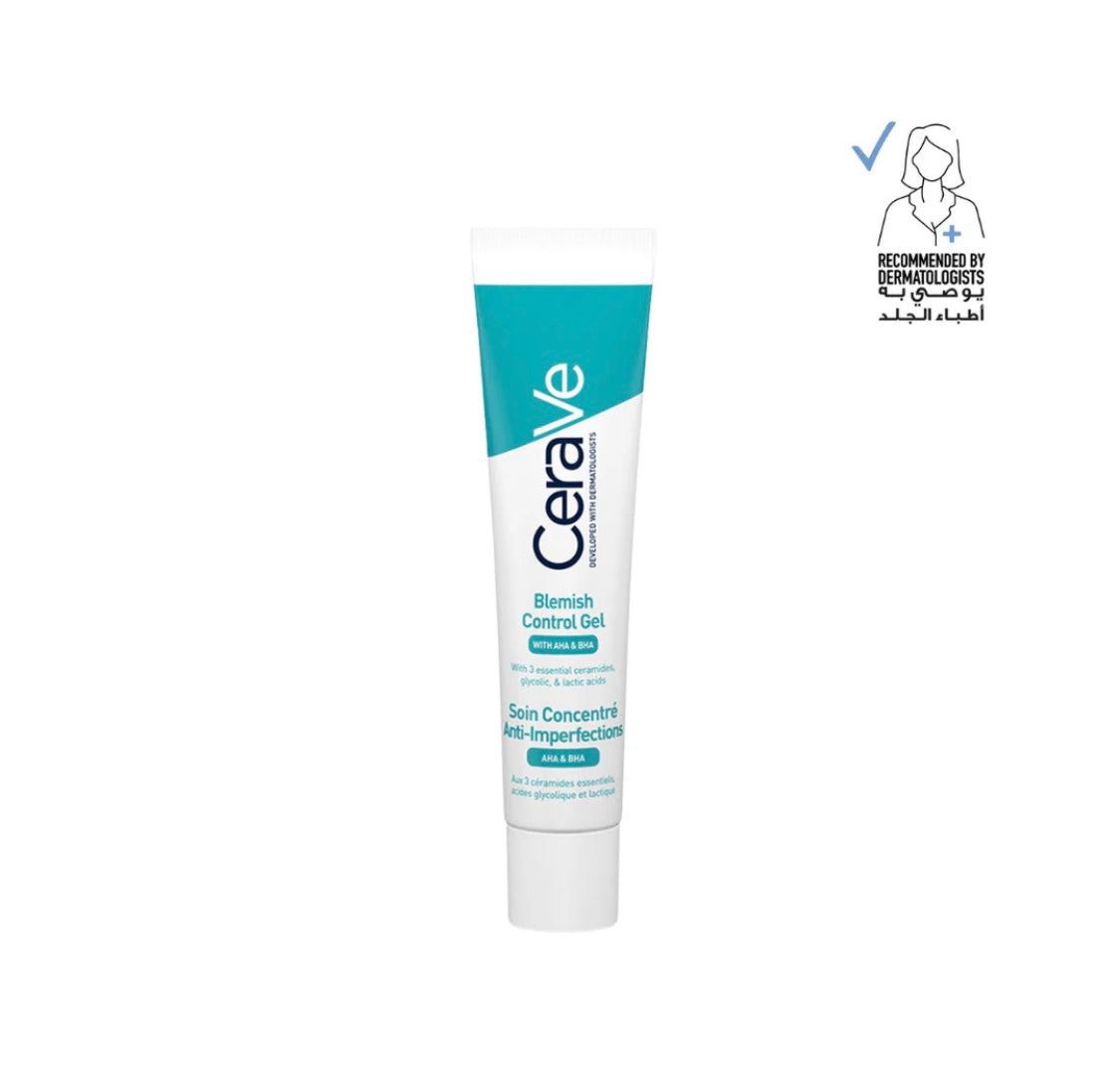 CeraVe Blemish Control Gel – Daily AHA/BHA Face Treatment for Acne-Prone Skin