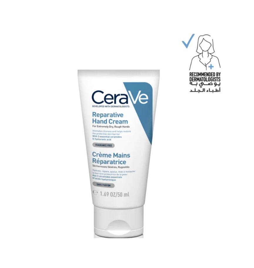 Cerave Reparative Hand Cream 50ml - Intense Moisturizer for Extremely Dry, Rough Hands (50ml)