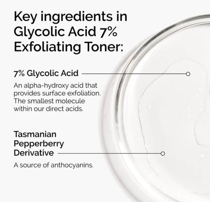 The Ordinary Glycolic Acid 7% Exfoliating Toner – Brightening & Smoothing Solution
