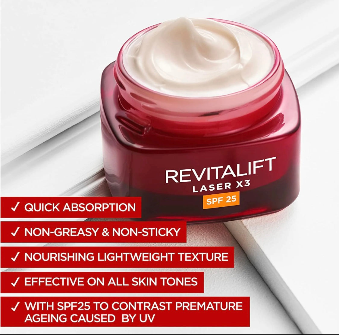L’Oréal Paris Revitalift Laser Renew Day Cream – Anti-Aging Moisturizer for Wrinkles & Firmness-spf 25