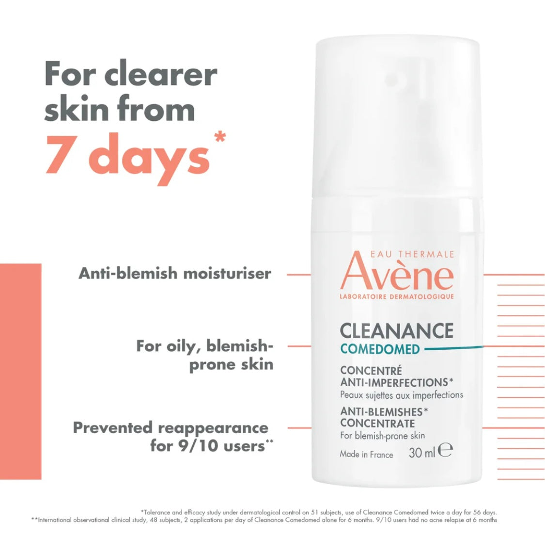 Avène Cleanance Comedomed Anti-Imperfections Concentrate – Acne & Blackhead Treatment
30ml