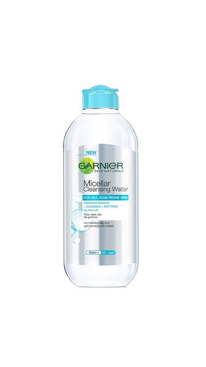 Garnier Fast Clear Micellar Water with Salicylic Acid for Acne-Prone Skin – Purifying Makeup Remover & Oil-Control Cleanser