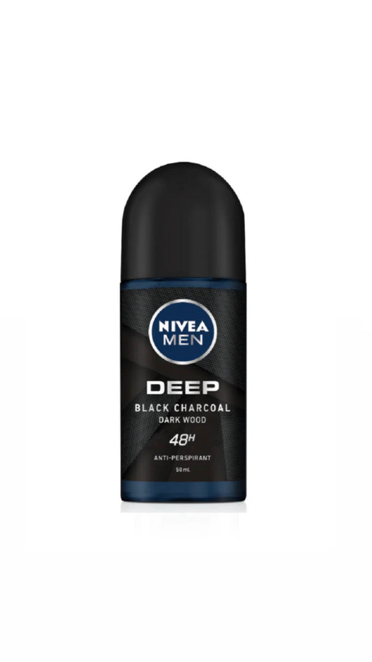 Nivea Men Deep Black Charcoal Roll on 48h Protection