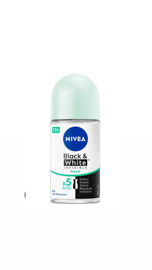 Nivea Black and White Fresh 72H Protection Roll on