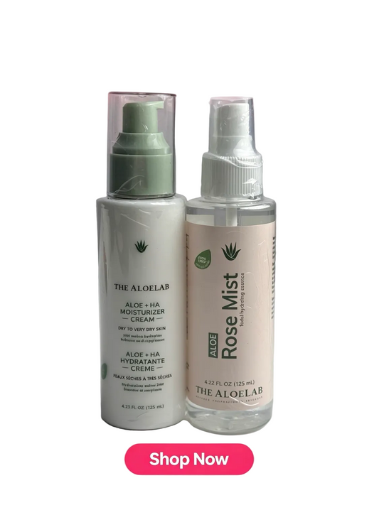 Aloe+ HA Moisturizing Cream for Dry to very Dry Skin + Free Rose Face Mist