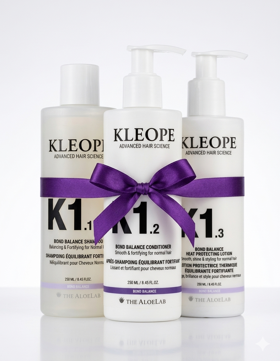 Kleope Bundle: Bond Balance Shampoo + Conditioner + Heat Protecting Lotion