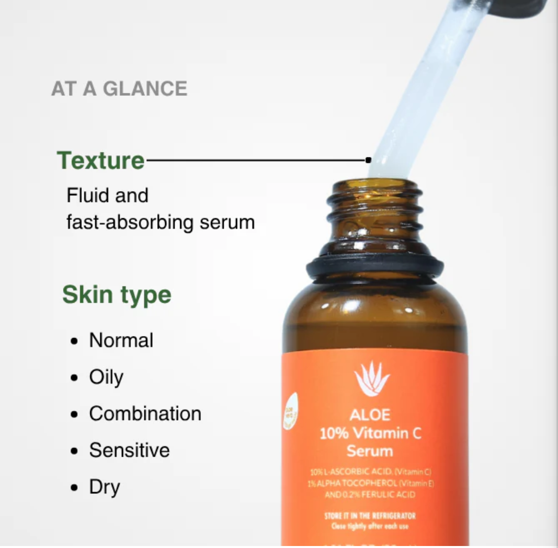 Crystal Skin, Aloe 10% Vitamin C Serum